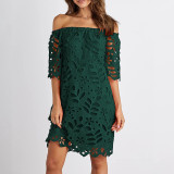 2024 Fashionable Strapless Lace Dress