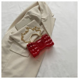 Fashionable Transparent Bow Hand-held Crossbody Chain Bag