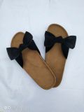 Fashion Large Size Bow Suede Flat Sandals