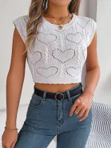 Heart Hollow Midriff-baring Sweater Holiday Top
