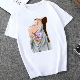 Student Casual Letter Print Short-sleeved T-shirt