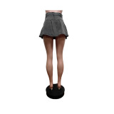 Denim Stretch 3D Pocket Skirt