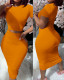 Stylish Short-sleeved Top And Bodycon Midi Skirt Suit