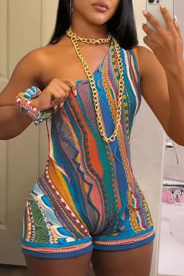 Sexy Printed Off-shoulder Jumpsuit