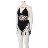 Sexy Handhook Seaside Cover-up Knitted Swimsuit Set