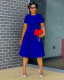 Blue Temperament Slim Fit Wide Leg Jumpsuit