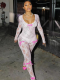 White Sexy Lace Jumpsuit With Personalized Ribbons