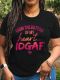 Black Letter Print Crew Neck T-Shirt