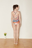 Sexy Quick-drying Three-point Backless Strappy Bikini Set