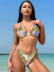 Sexy Three-point Backless Strappy Bikini Set