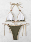 Sexy Strappy Split Bikini Set