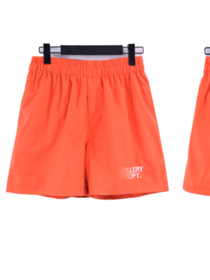 Orange Casual Loose Slit Quick-drying Drawstring Sports Shorts