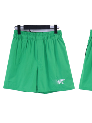 Green Casual Loose Slit Quick-drying Drawstring Sports Shorts