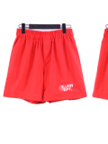 Red Casual Loose Slit Quick-drying Drawstring Sports Shorts