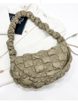 Khak Casual Cloud Pleated Armpit Dumpling Shoulder Crossbody Bag