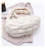 Apricot Casual Cloud Pleated Armpit Dumpling Shoulder Crossbody Bag