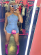 Light Blue Halterneck Backless Stretch Jumpsuit