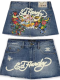 Stylish Harajuku Printed Denim Skirt