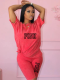 Red O-Neck Printed Casual Loose T-Shirt And Shorts Two-Piece Set