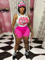 Rose Red Sexy Butt Lifting Slimming Lace See-through Bow Shorts