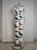 Fashionable One-shoulder Printed High-waisted Jumpsuit