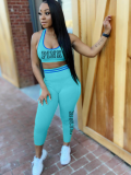 Sexy Waist-exposing Tight Sports Two-piece Set