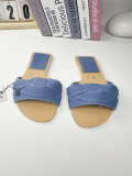 Blue Stylish Flat Back Open Toe Sandals