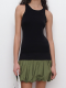 Army Green Casual and Versatile High-waisted Lantern Skirt