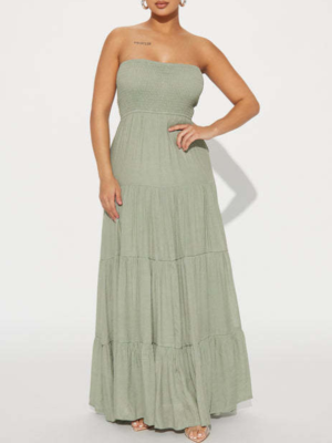 Sexy Tube Top Loose Casual Dress