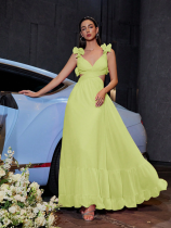 Sexy Chiffon Backless Criss-cross Pleated Dress