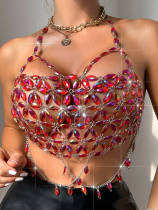 Jewel Sexy Halter Backless Camisole