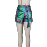 Stylish Irregular Multi-Pocket Cargo A-Line Shorts