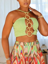 Sexy Halter Neck Strappy Vest
