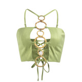 Sexy Halter Neck Strappy Vest