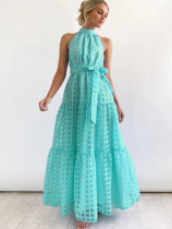 Sexy Sleeveless Waist Swing Dress