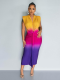 Stylish Printed Ombre Dress