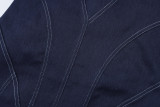 Sexy Slim Fit Tube Top Denim Hip Wrap Dress