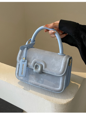 Blue Summer Versatile Shoulder Messenger Bag Popular Online Small Square Handbag