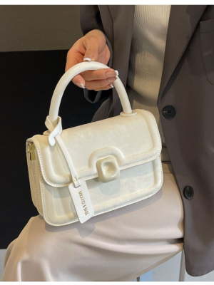 White Summer Versatile Shoulder Messenger Bag Popular Online Small Square Handbag