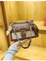 Fashion Retro Chain Bag Versatile Crossbody Shoulder Bag Small Square Bag