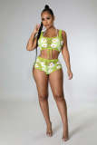 Green Stylish Hand-knitted Two-piece Set