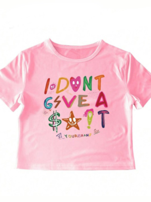 Pink Summer O-Neck Slim Fit Short-Sleeved T-Shirt
