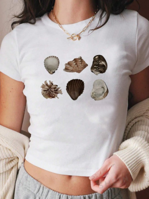White Summer O-Neck Slim Fit Short-Sleeved T-Shirt