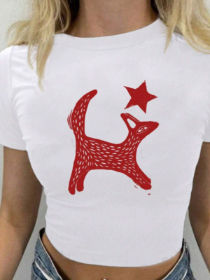 White Summer O-Neck Slim Fit Short-Sleeved T-Shirt