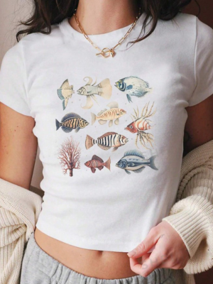 White Summer O-Neck Slim Fit Short-Sleeved T-Shirt