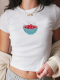 White Summer O-Neck Slim Fit Short-Sleeved T-Shirt