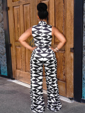 Summer Sexy Printed Sleeveless Jumpsuit