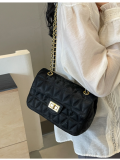Black Fashion Small Square Bag Simple Crossbody Shoulder Bag