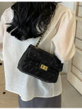 Black Fashion Small Square Bag Simple Crossbody Shoulder Bag