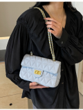 Blue Fashion Small Square Bag Simple Crossbody Shoulder Bag